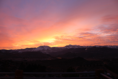 A peaceful and quiet sunset.